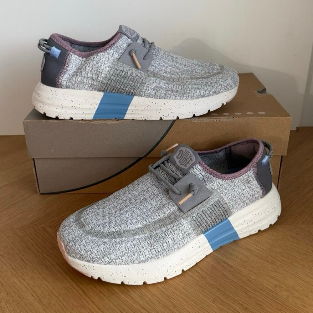 Hey Dude Sirocco Sport Stripe Women Slip On Sneakers- SZ 8